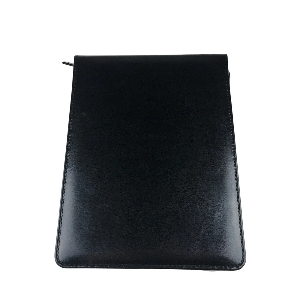 Leed's SCAN Powered By eFunds Black Zippered Padfolio Portfolio Organizer 10 x 8